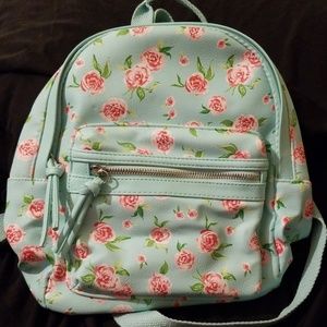Mint Floral Mini Backpack